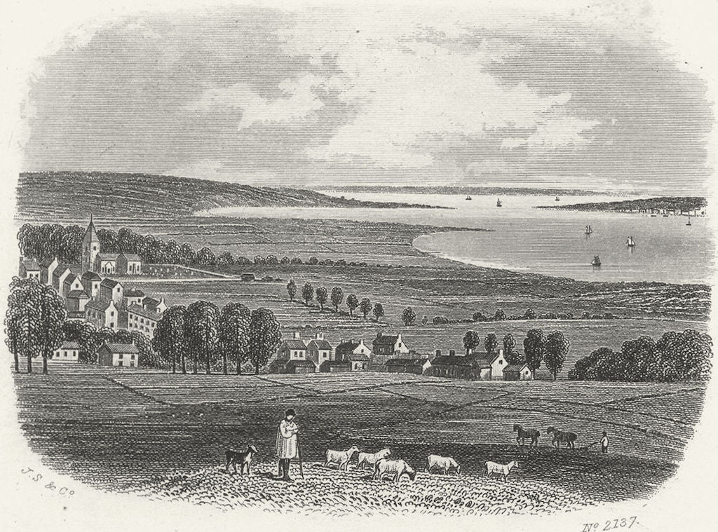 ISLE OF WIGHT. Brading Harbour. IOW c1850 old antique vintage print picture